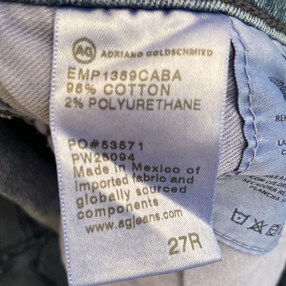 AG Adriano Goldschmied Super Skinny Ankle, Style: EMP1389, 27Rx28, NWT $198 MSRP - Picture 8 of 13